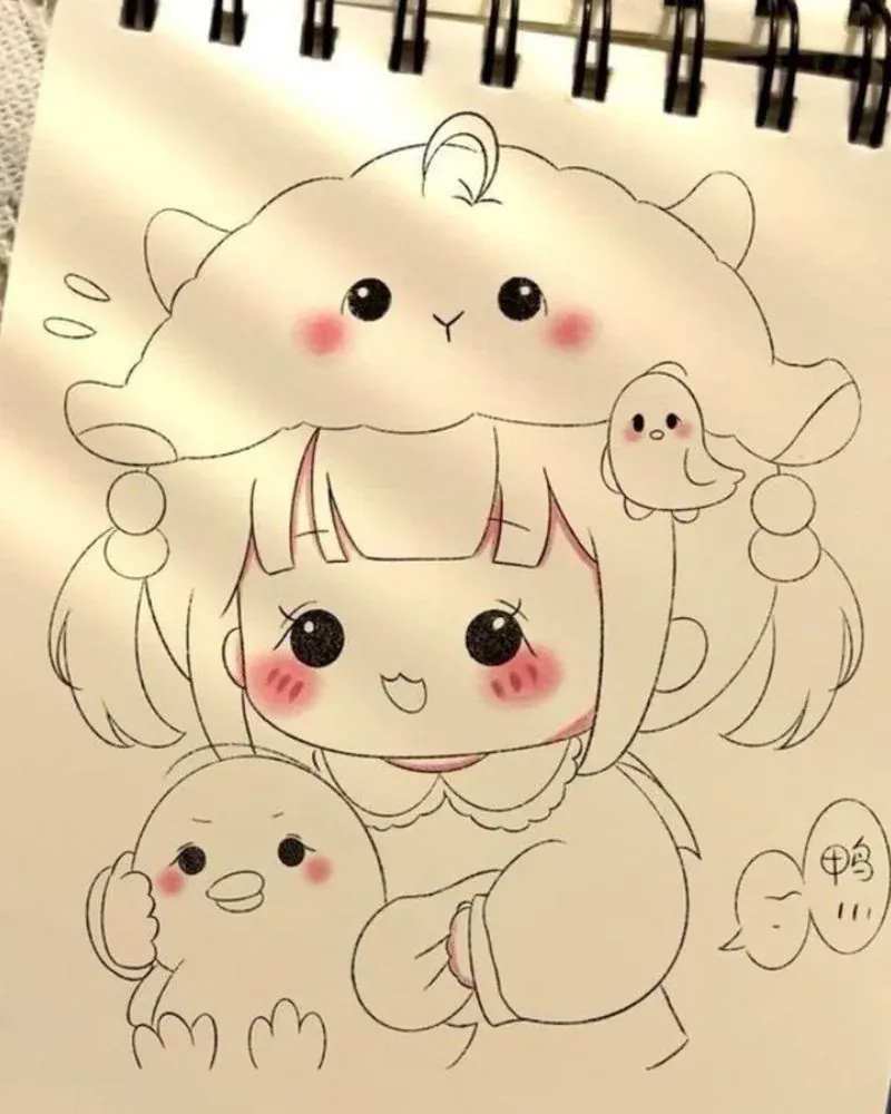 99+ hình vẽ cute siêu đáng yêu giúp giải tỏa căng thẳng thư thái