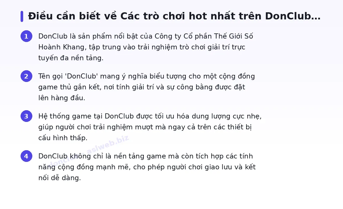 Những điều cần biết về donclub