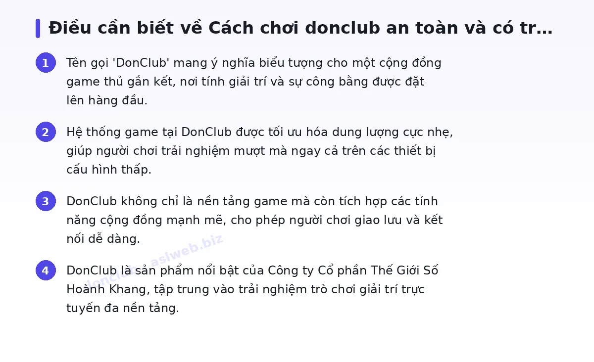 Những điều cần biết về donclub