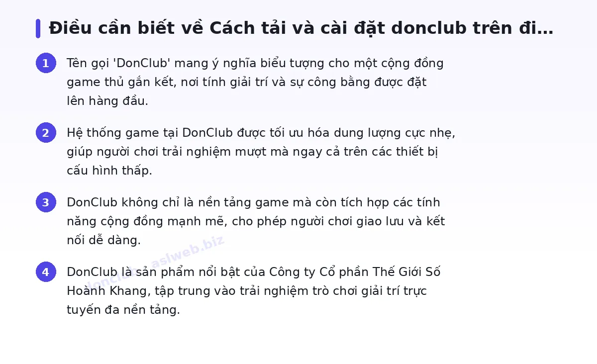 Những điều cần biết về donclub