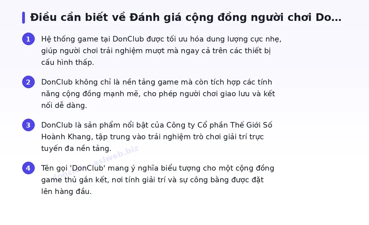 Những điều cần biết về donclub