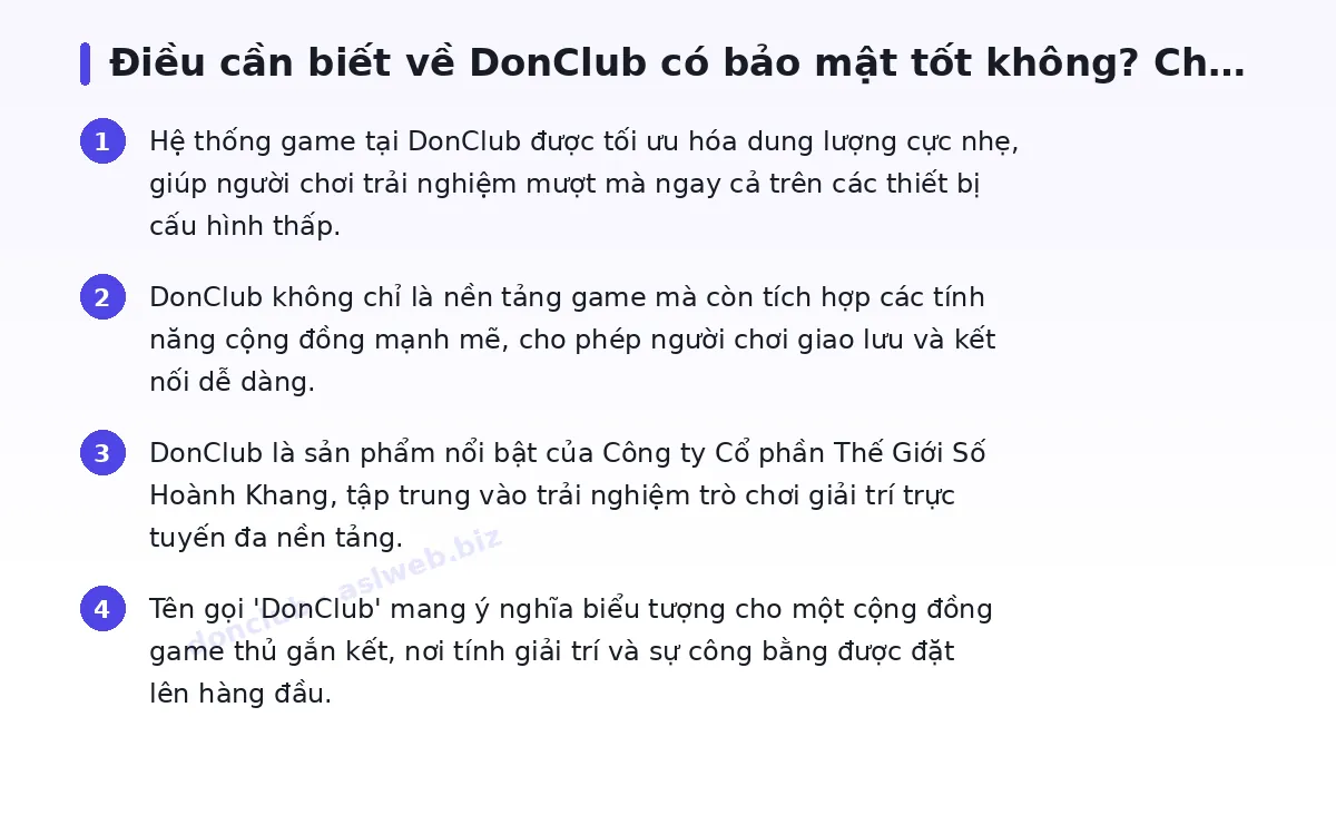 Những điều cần biết về donclub