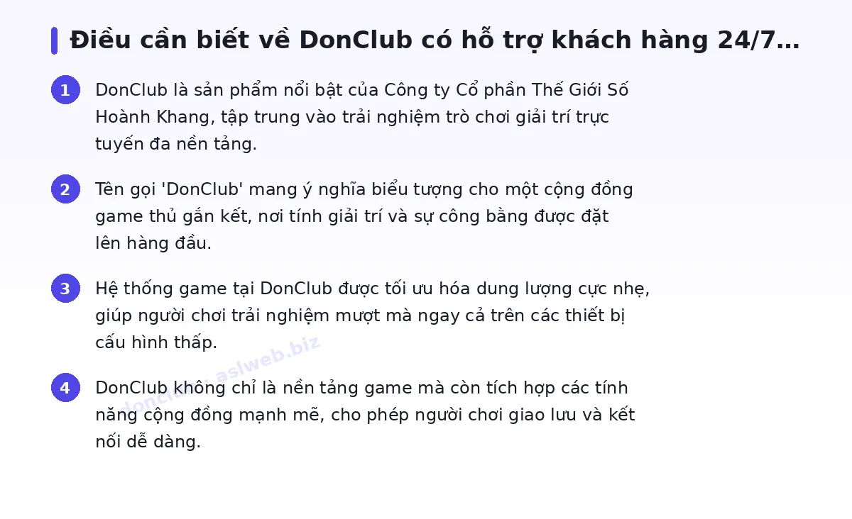 Những điều cần biết về donclub