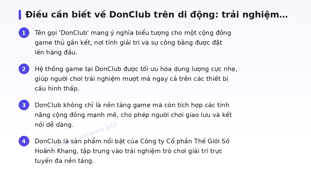 Những điều cần biết về donclub