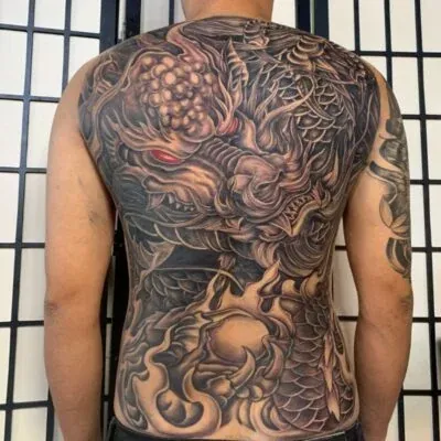 Hình xăm rồng full lưng ấn tượng nhất trong 100+ bộ sưu tập · ảnh 2