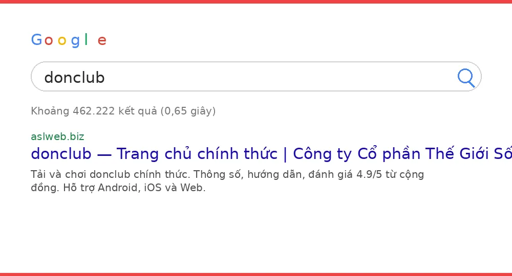 Cách tìm donclub trên Google