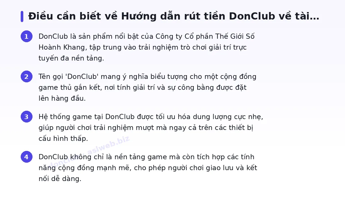 Những điều cần biết về donclub