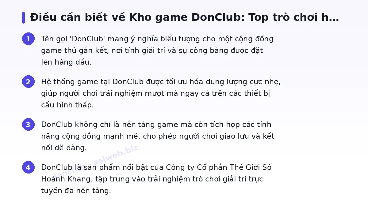 Những điều cần biết về donclub
