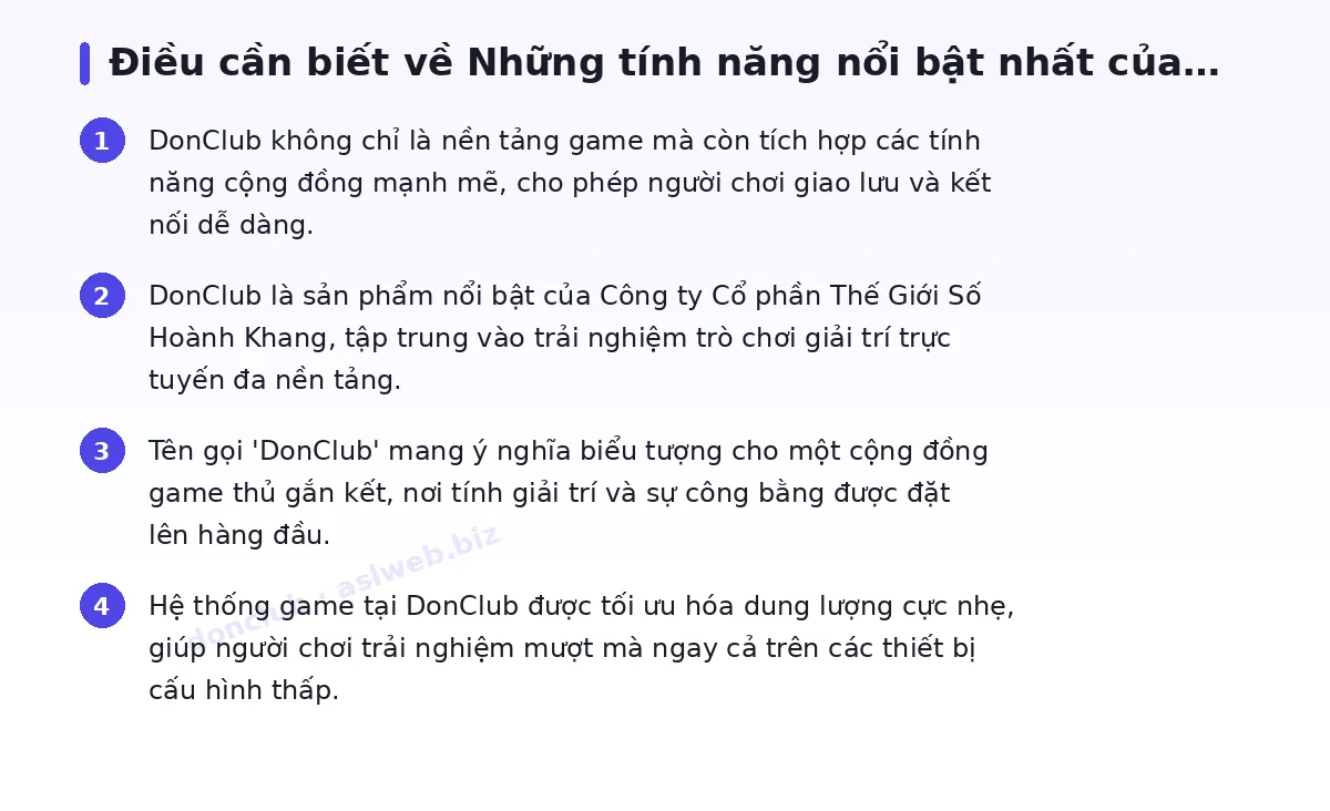 Những điều cần biết về donclub