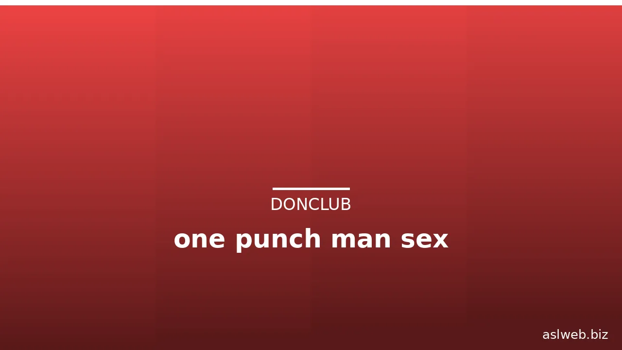 one punch man sex