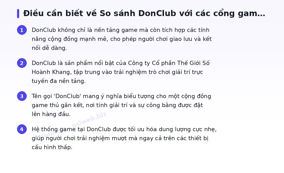 Những điều cần biết về donclub