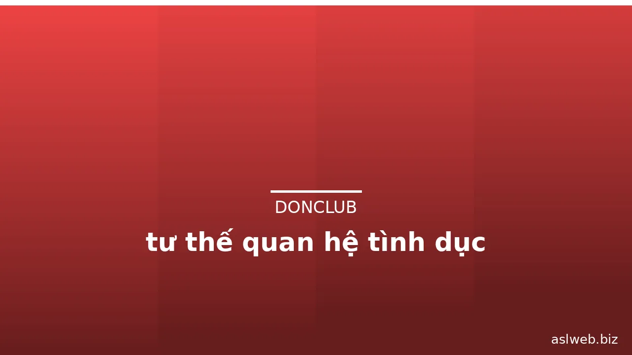 tư thế quan hệ tình dục